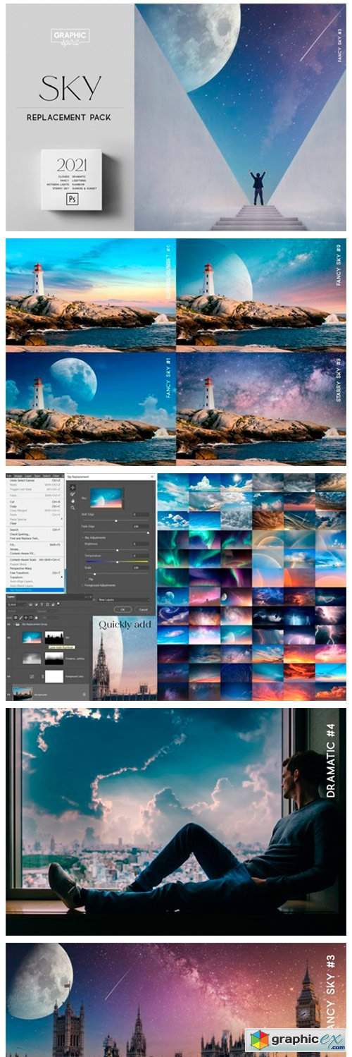  Sky Replacement Pack 2021 Photoshop  