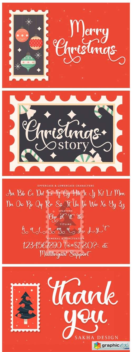  Christmas Stamp Font 