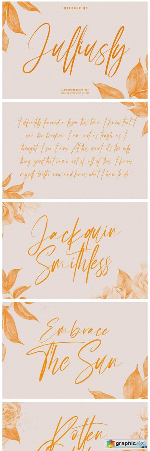  Julliusly Signature Font 