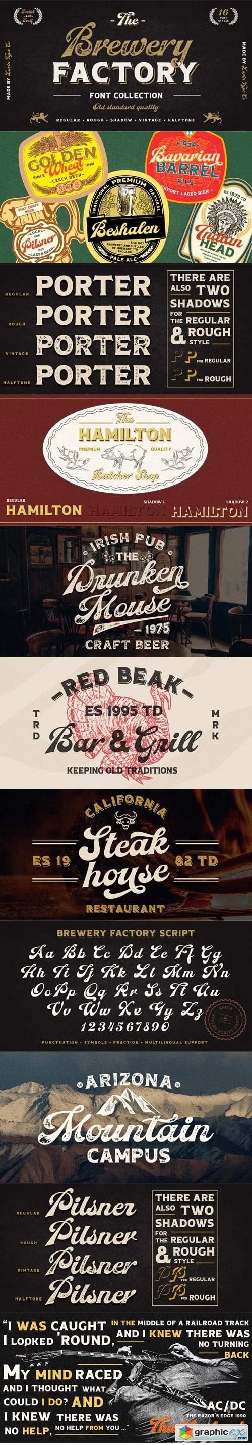  Brewery Factory Font Family 