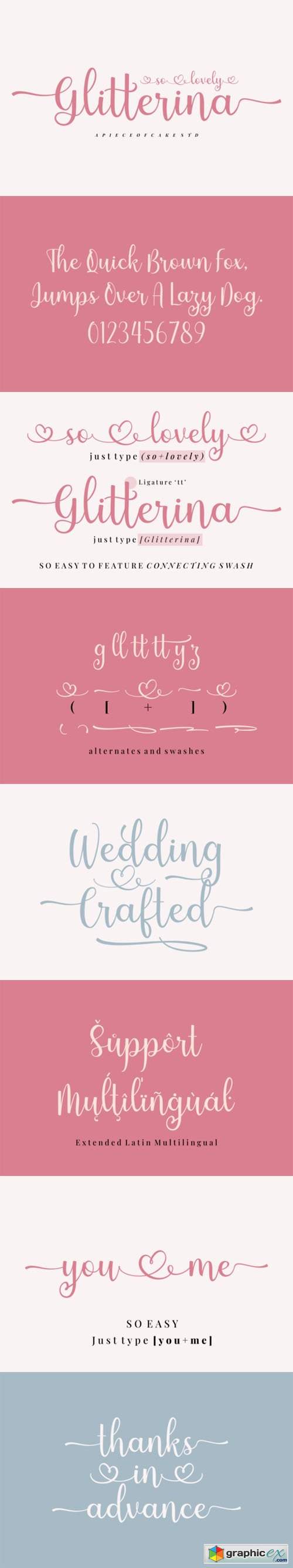  Glitterina Script Font 