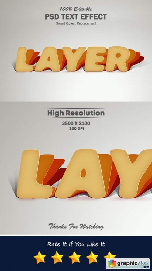 Layer Style Editable PSD Text Effect