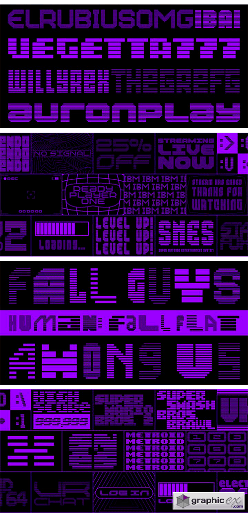  MultiType Rows Font Family 
