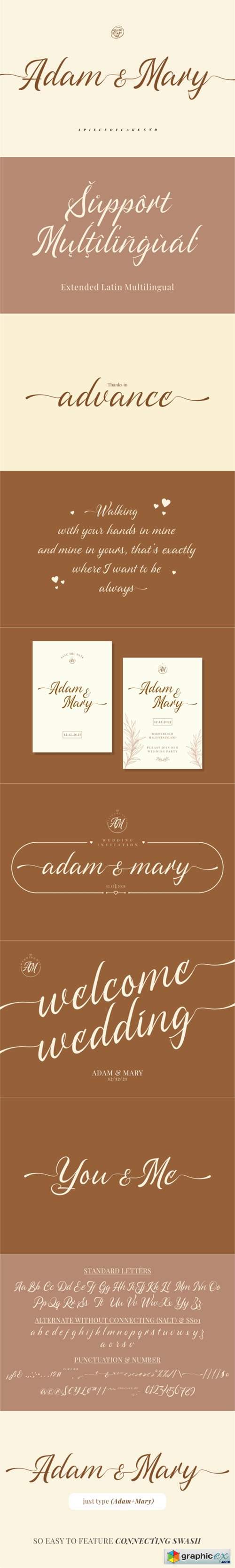  Adam & Mary - Magical Script Font 