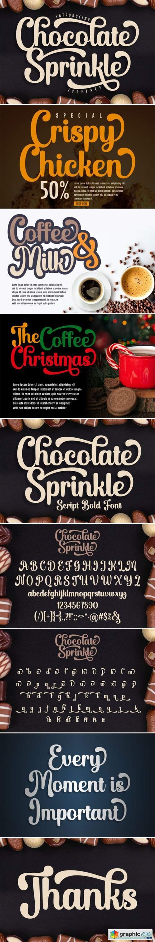 Chocolate Sprinkle - Bold Script Font