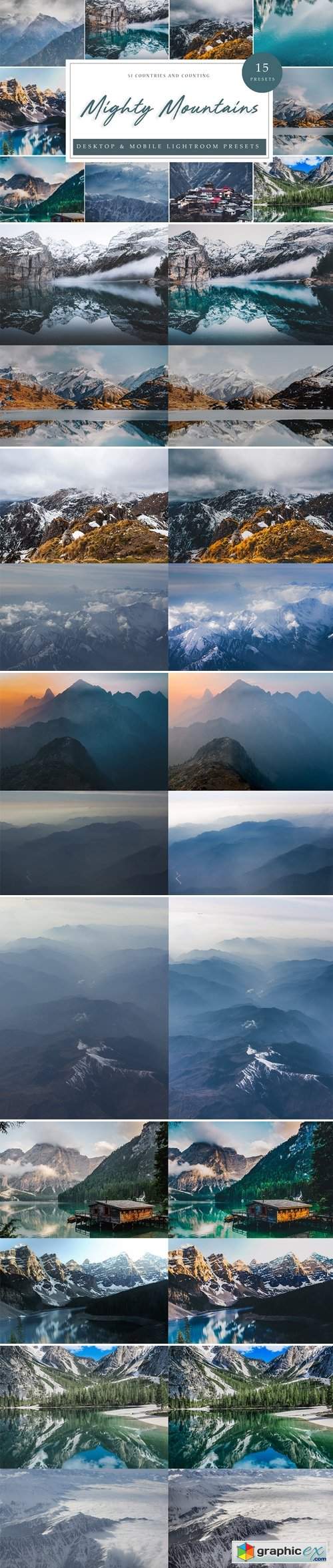  Lightroom Presets - Mighty Mountains 