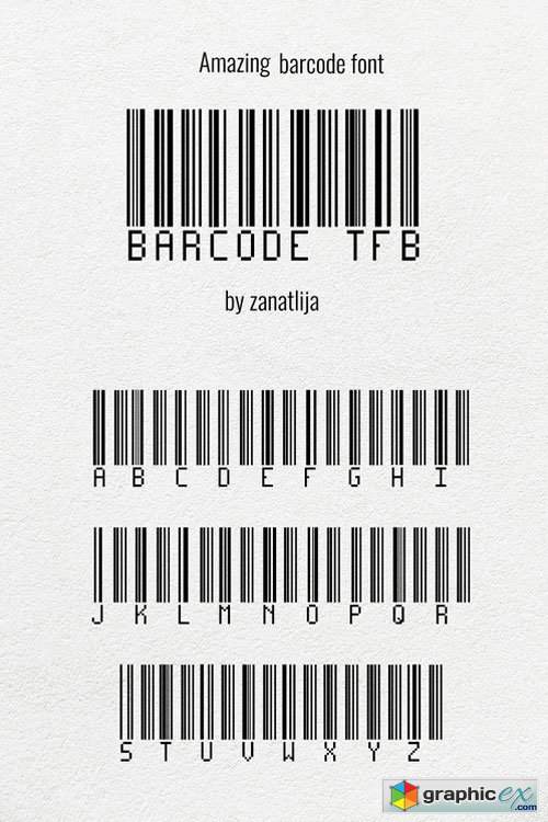  Barcode Display Font 