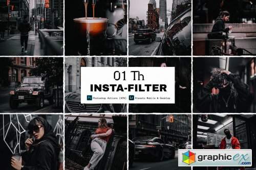  Insta Filter 01Th - Black Photoshop & Lightroom 