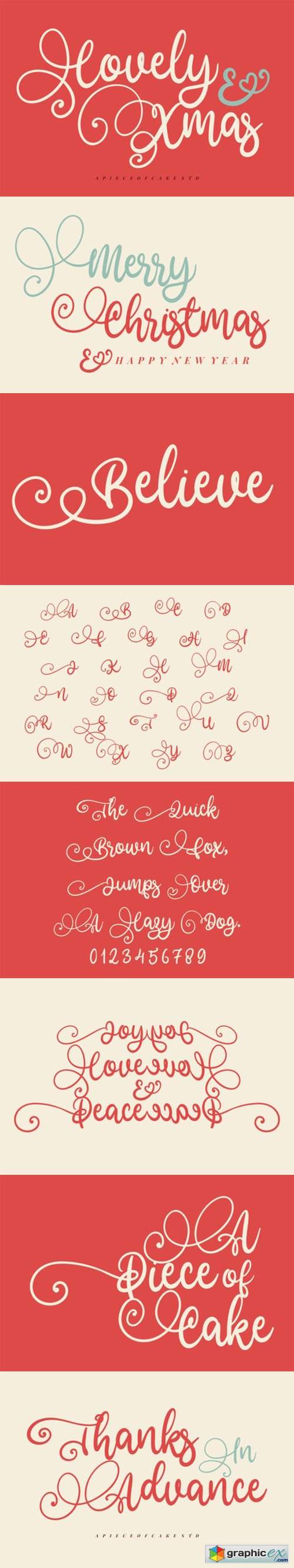  Lovely Xmas - Delicate Handwritten Font 