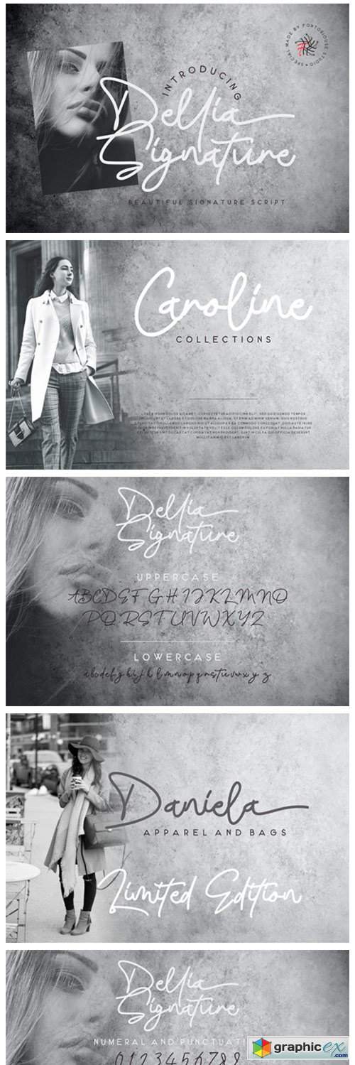  Dellia Signature Font 