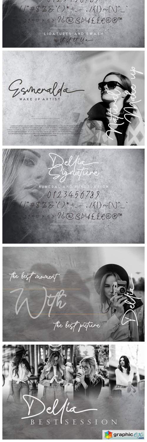  Dellia Signature Font 