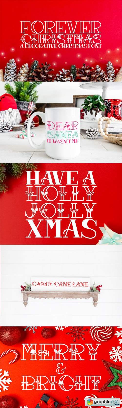  Forever Christmas - A Decorative Font Family 