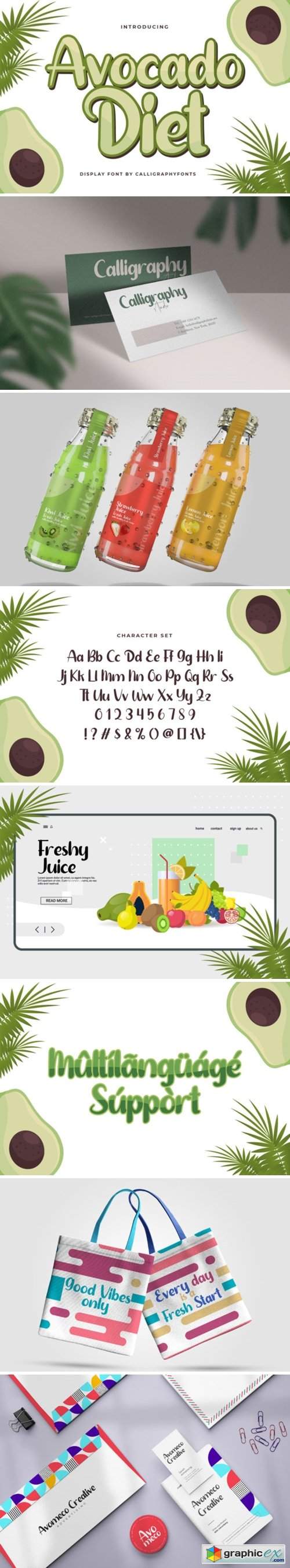  Avocado Diet Font 