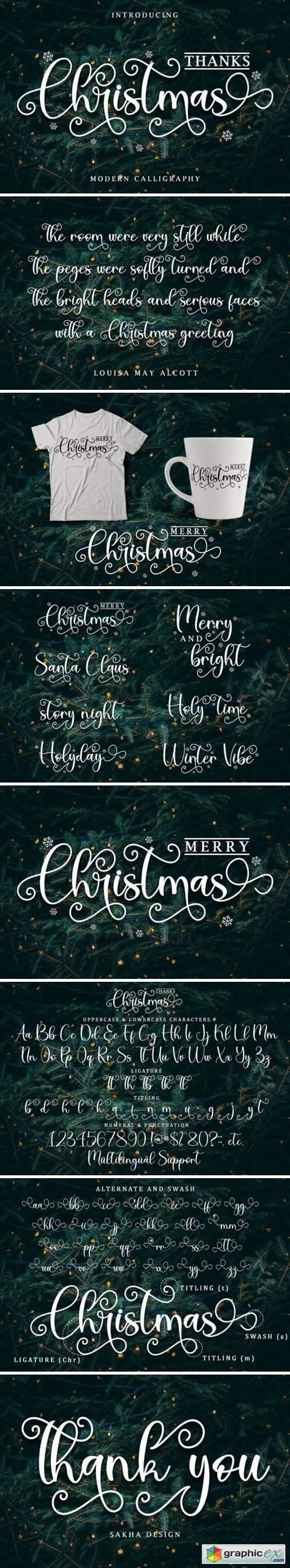  Thanks Christmas Font 