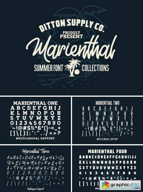 Marienthal Font Bundle + Extras