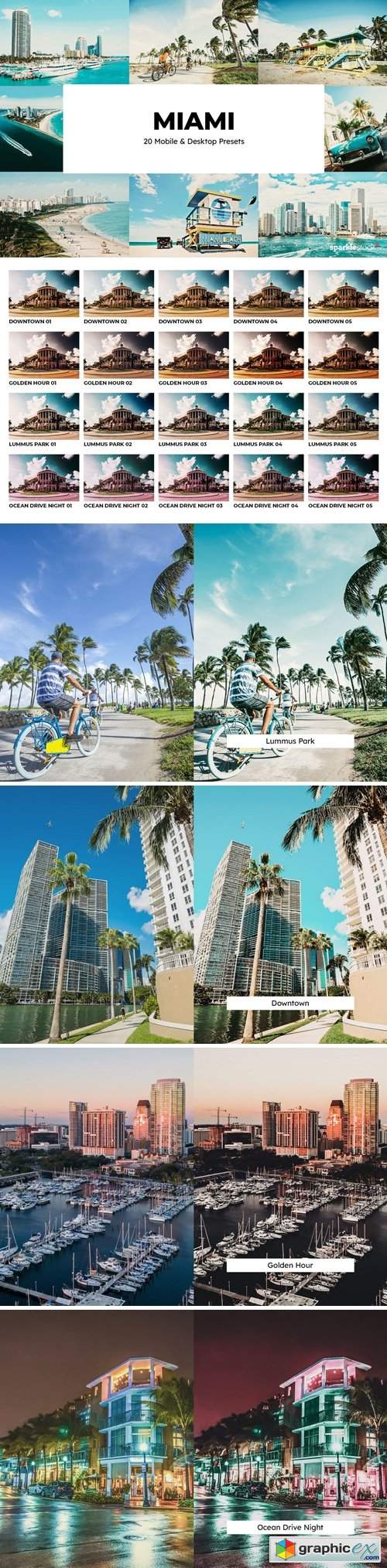  20 Miami Lightroom Presets and LUTs 