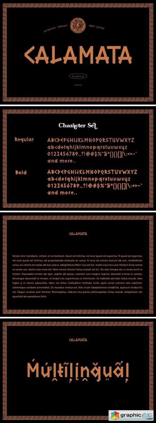  Calamata Font 