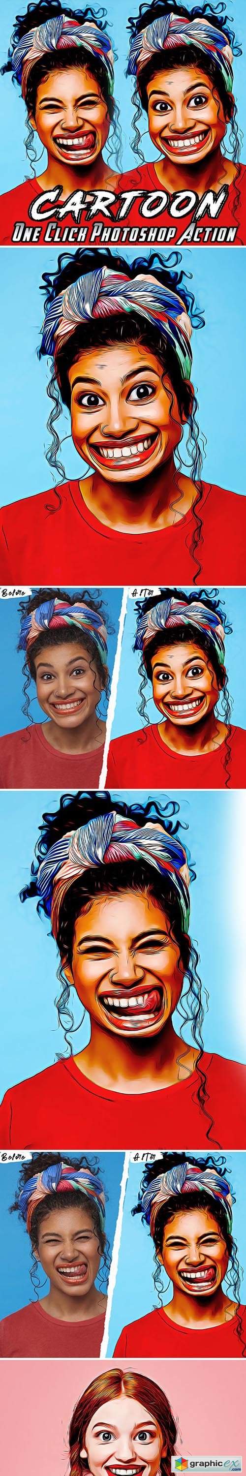 Caricature Cartoon Photoshop Action » Free Download Vector Stock Image  Photoshop Icon