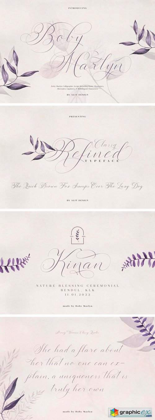  Boby Marlyn Calligraphy Font 