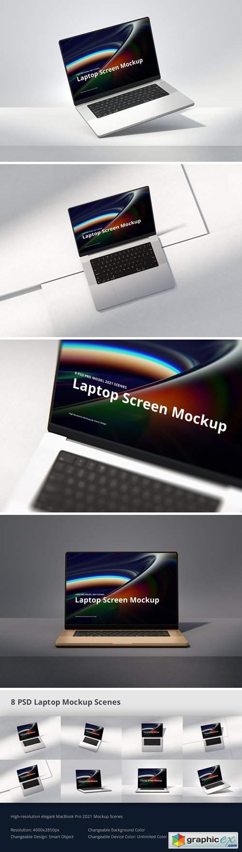 Laptop Pro Mockup Scenes 2021 