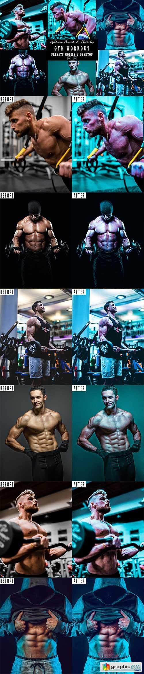  Gym Workout Tone Photoshop Action & Lightrom 