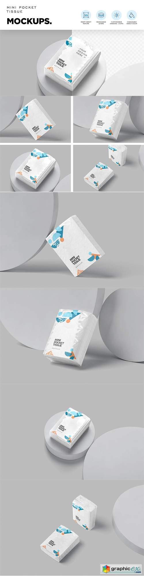 Pocket Tissue Pack Mockups 