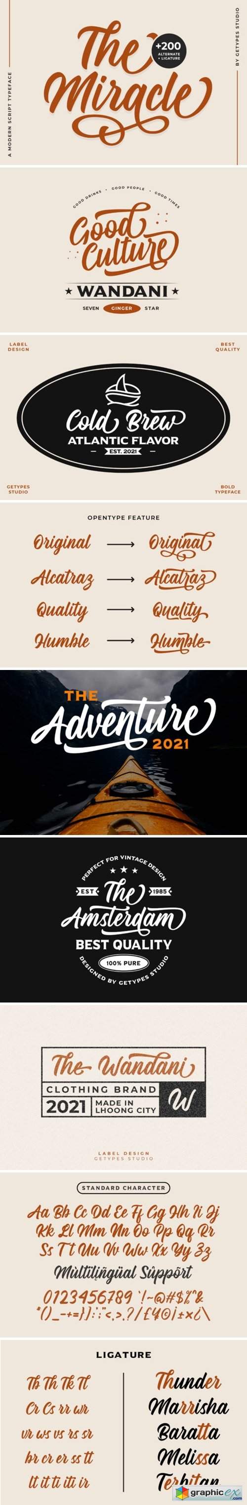  The Miracle Script Font 