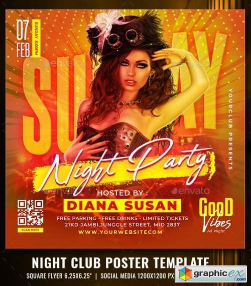 Night Party Club Poster Template