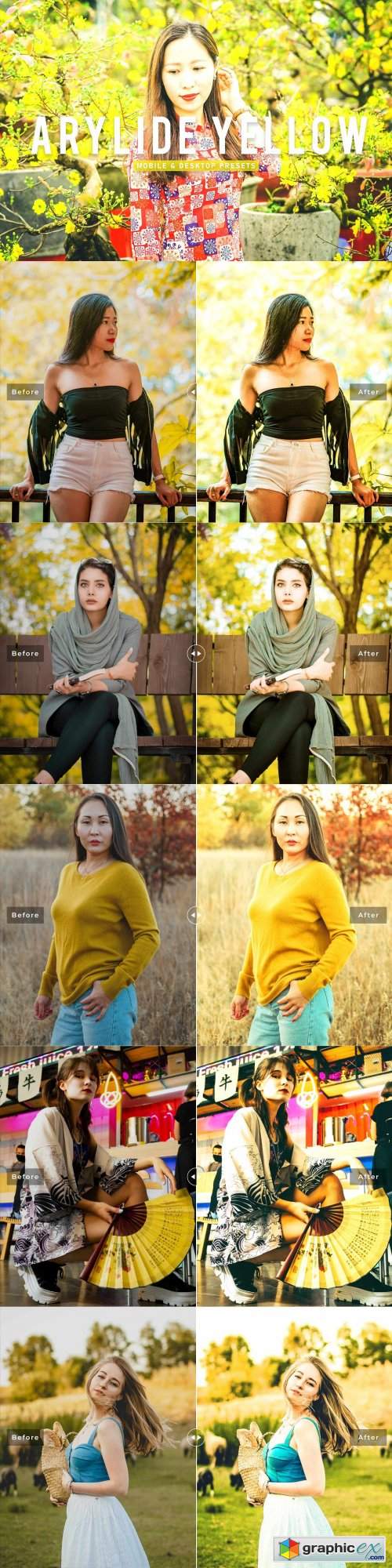 Arylide Yellow Pro Lightroom Presets 