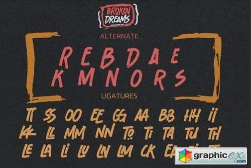  Broken Dreams - Weird Display Font 