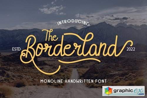 Borderland - Monoline Handwritten Font