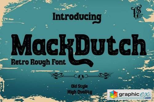 MackDutch - Rough decorative font