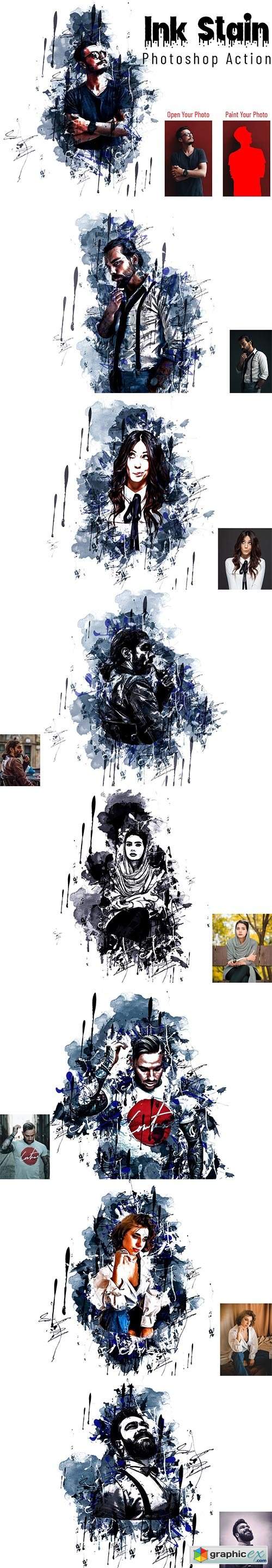 Ink Stain Photoshop Action 