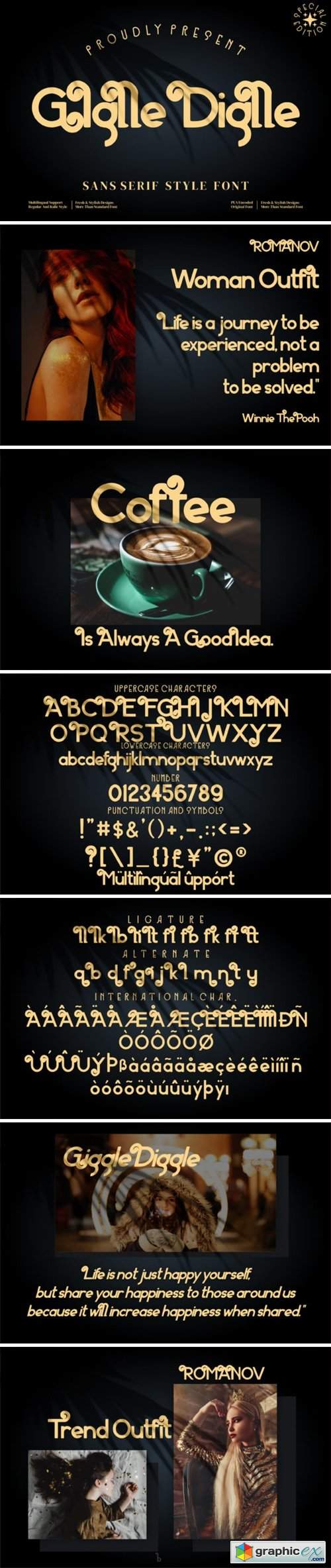  Giglle Diglle Font 