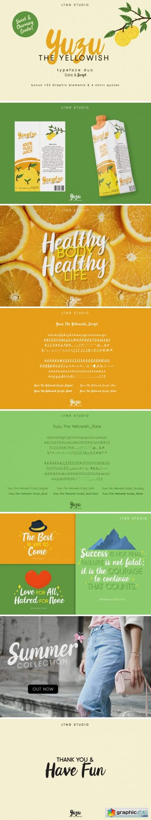  Yuzu the Yellowish Duo Font 