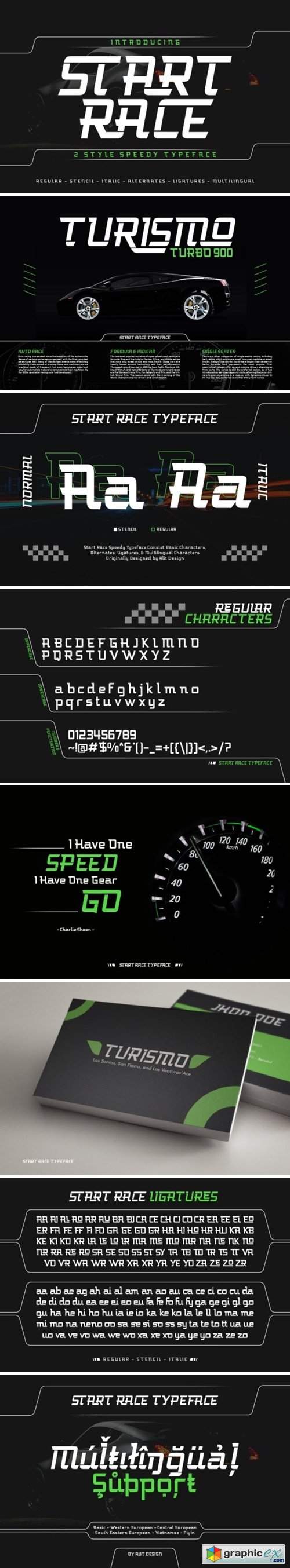  Start Race Font 