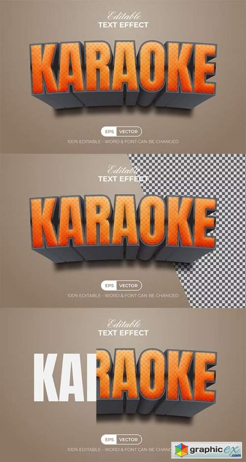 3D Text Effect Orange Style 