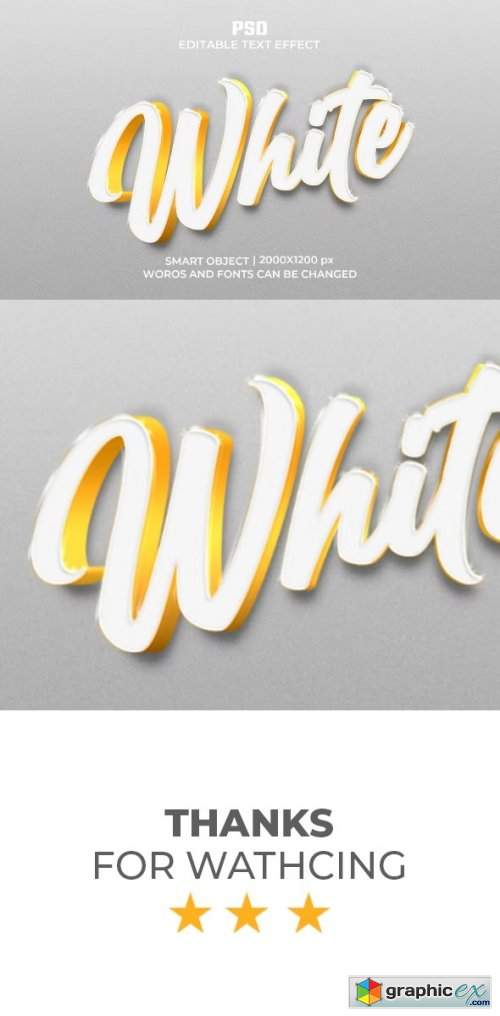 White3D Text Effect Style 36720793