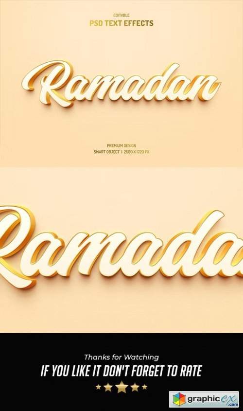 Ramadan Islamic Text Effect 36686692