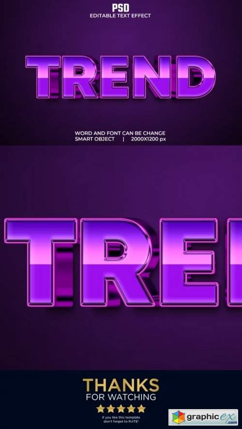 Trend 80s 3d Editable Text Effect Style 36837894