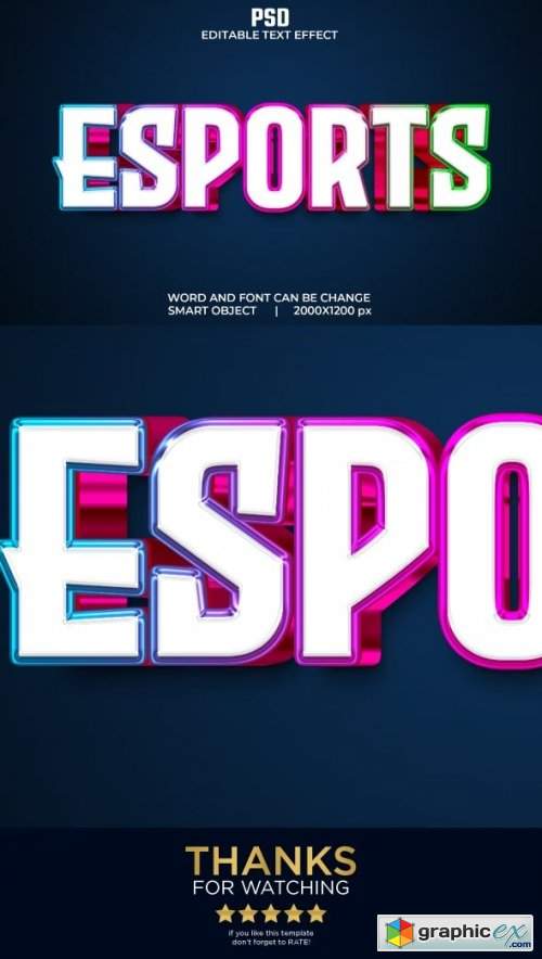 Esports 3d Editable Text Effect Style 36733022