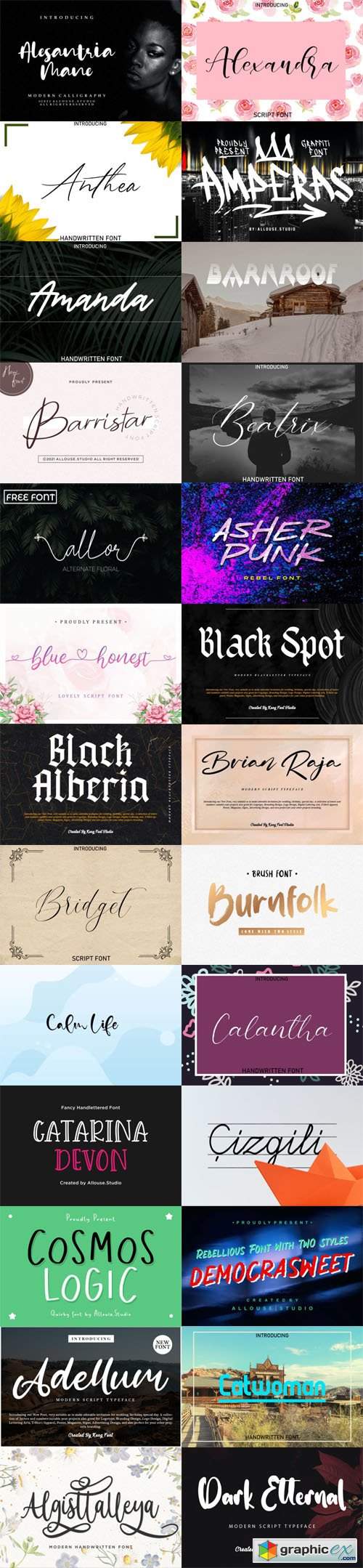  50 Fonts Bundle [Mar-2022] Vol.1 