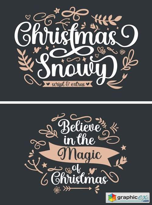  Christmas Snowy Script Font 
