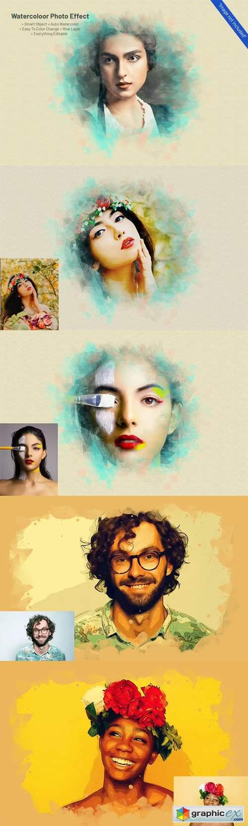  Watercolor Photo Effects for Photoshop 