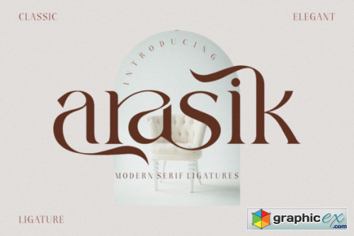 Arasik _ modern serif ligatures