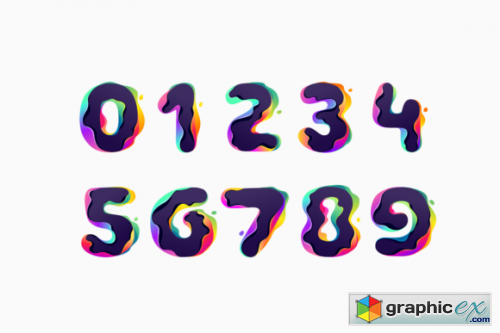 Hologram Shift colorful glitch font