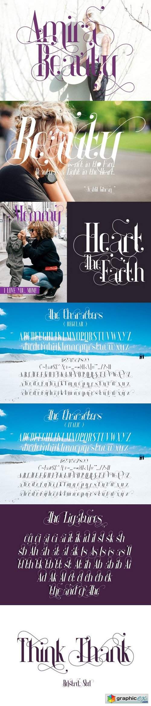  Amira Beauty Serif Fonts 