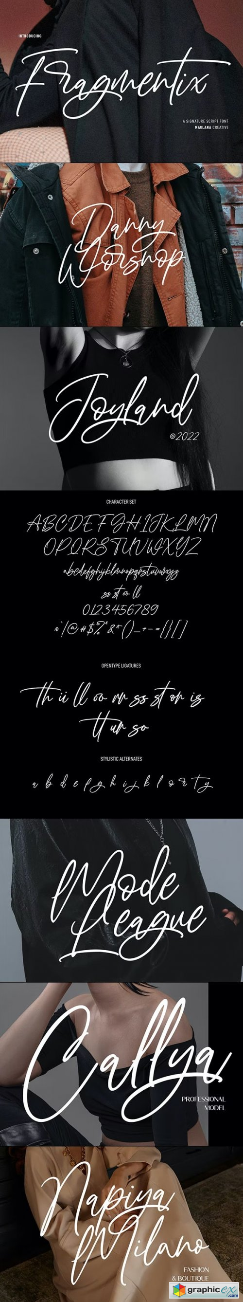 Fragmentix Signature Script Font