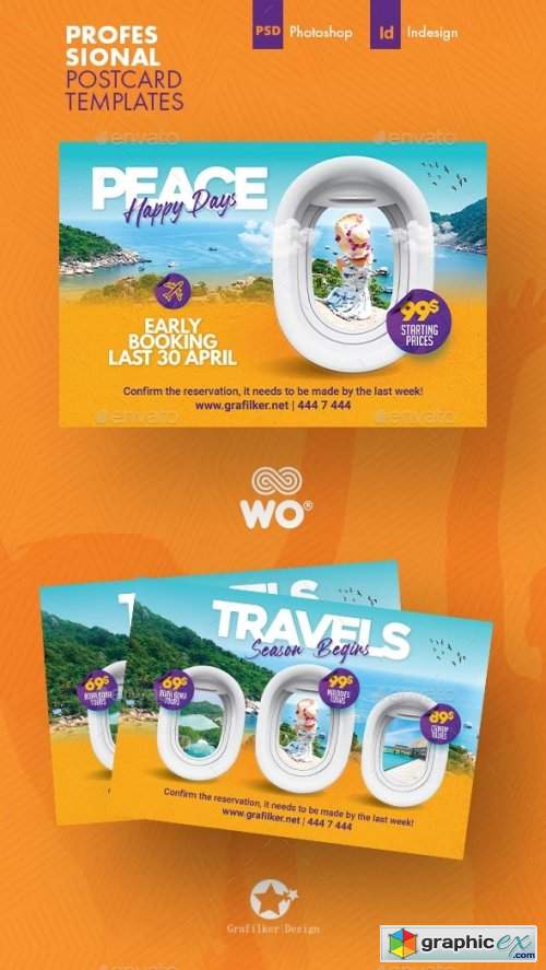 Travel Tour Postcard Templates 36490265