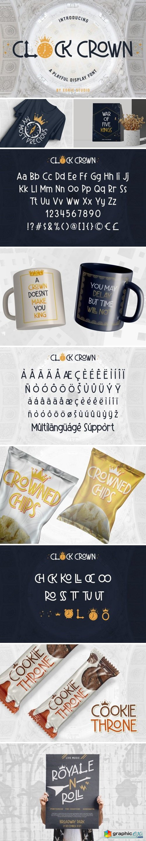 Clock Crown Font